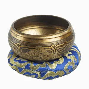 News Nepal handmade chakra sound mallet large alchemy Tibetan bowls set case for meditation healing Singing bowl