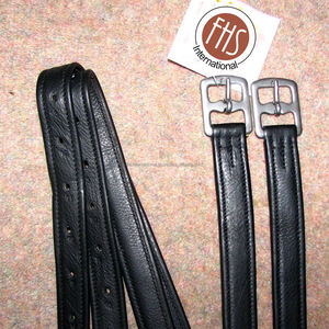 Cuero de estribo suave con hebilla de acero inoxidable, Color negro, alta calidad - Product Image 1