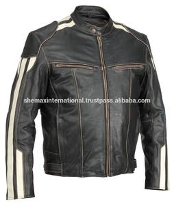 Shemax 2023, chaqueta de moto de cuero Vintage para hombre, gran oferta de alta calidad, personalizada, todos los tamaños y colores, cuello levantado para invierno - Product Image 2