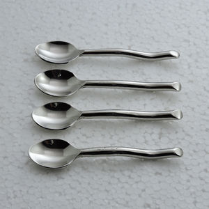 Ensemble de 4 cuillères à thé en résine et en acier inoxydable pour ustensiles de cuisine et dessus de table dans un ensemble de couverts en vrac - Product Image 2