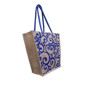 Sac fourre-tout en Jute pour café, sac pour les courses, vente en gros, Logo de marque personnalisé imprimé - Product Image 3