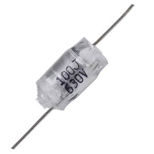 Condensadores de película de poliestireno para aplicación de micrófono, película de poliestireno transparente Axial 100PF 630V, 101J 630V - Product Image 2