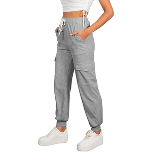 Pantalon de survêtement XL à coupe ample pour femme Stretch à séchage rapide Respirant 100% coton Design mince pour le camping Courir en plein air Personnalisable - Product Image 1