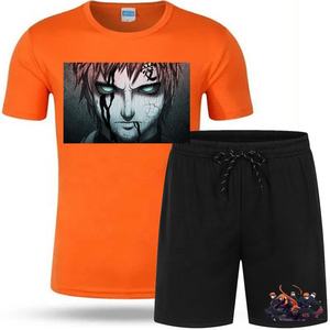 ชุดเซ็ตสองชิ้นเสื้อยืดและกางเกงขาสั้นลำลองสำหรับผู้ชาย ระบายอากาศได้ดี พิมพ์ลายตามสั่ง ขายส่ง ผลิตจากโพลีเอสเตอร์/ไนลอน ป้องกันแบคทีเรีย เหมาะสำหรับฤดูร้อน - Product Image 2