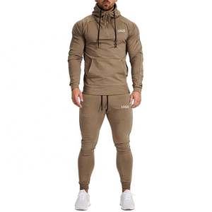 Survêtement en coton personnalisé pour hommes avec sweat à capuche respirant et pantalon de jogging écologique pour vêtements de sport d'hiver - Product Image 6