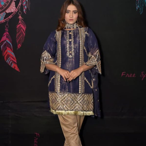 2024/25 Masoori pakistaní Shalwar Kameez/Kurti para mujer, nuevos diseños, ropa informal Formal, estampado Digital de algodón y seda - Product Image 1