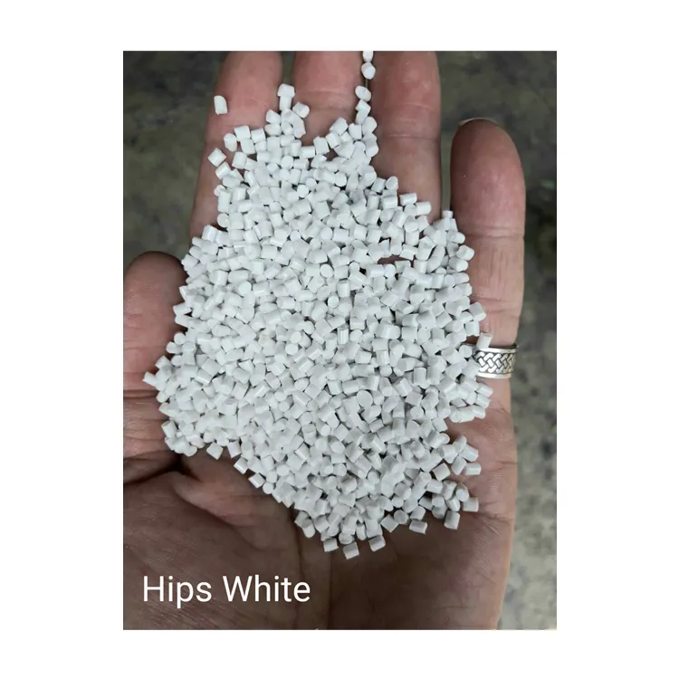 Isı direnci yüksek etkili polistiren beyaz pelet hammadde HIPS geri dönüşümlü granül