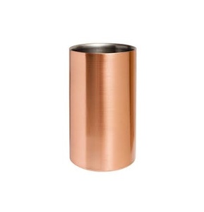 Asas de cubo de hielo de acero inoxidable de 5L, Enfriador de cerveza de vino de cobre martillado para uso comercial doméstico, cartón empaquetado elegante duradero - Product Image 2