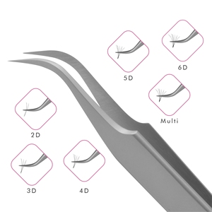 Stainless Steel Eyelash Extension Strong Curved Classic Tweezer with Your Own Logo, Curved Pointed Tip Tweezer - Product Image 4