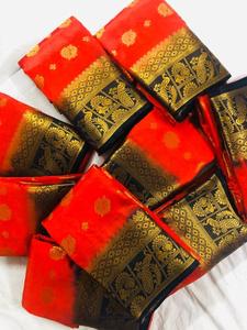 Saris en soie et coton Banarasi, multicolores, designs modernes, lavables, pour occasions spéciales, vêtements de mariage, vente en gros - Product Image 6