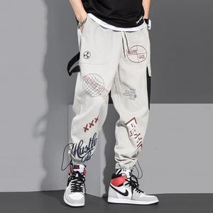 OEM Streetwear Track Pants Printed Logo <b>Fitted</b> <b>Skinny</b> Cotton Yoga Trouser Running Sports Wear Gym <b>Joggers</b> Custom <b>Mens</b> Sweatpants - Product Image 3
