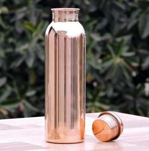 1000ml 100% Pure Copper <b>Water</b> <b>Bottle</b> Matte <b>Plain</b> Antique Design Lacquer Engraving No Joint Eco-Friendly Outdoor Business Gifts - Product Image 2