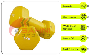 High Quality <b>Cast</b> <b>Iron</b> Vinyl Coated <b>Dumbbells</b> Durable 0.5-5Kg Weight Range for Strength Training-Excellent Fitness Equipment - Product Image 2