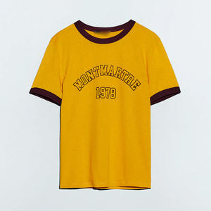 T-shirt décontracté d'été à manches courtes imprimé lettres, vente en gros OEM, vêtements de mode pour femmes - Product Image 3