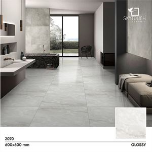 Azulejos de Porcelana Polaca Grises Cuadrados, Blancos y en Losa para Pisos Interiores, Azulejos de Porcelana de 600 x 600, Importación y Exportación - Product Image 3