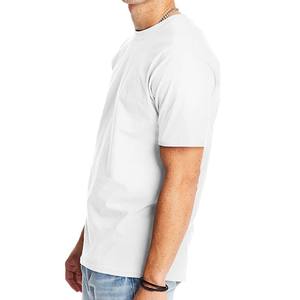 T-shirts unisexes en coton peigné bleu marine - Product Image 6