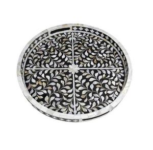 Jaju plateau de service en bois de luxe, incrustation de perles, accessoires de salle de bains, plateau de service fait à la main, cadeau du Ramadan aïd - Product Image 1