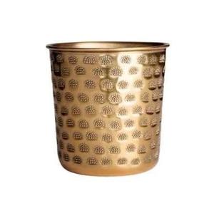 Jardinière décorative d'intérieur en métal de forme ronde en relief faite à la main, jardinières de jardin en métal classique fantaisie - Product Image 3