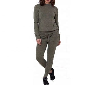 2020 survêtement femme personnalisé de haute qualité, 100% velours velours vierge dernière conception plaine survêtements - Product Image 1