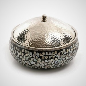 Tradnary Mother of Pearl Inlay Inlay Casserole Dish <b>Food</b> <b>Container</b> <b>for</b> Serving <b>Food</b> <b>Hot</b> Pot in Floral Design <b>for</b> Home Hotel - Product Image 6