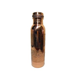 Botella de agua de cobre puro hecha a mano para YOGA, termo de diseño, 600 y 900 ml, para la salud, Ayurveda, con estampado de cobre puro de alta calidad - Product Image 5
