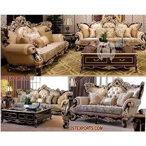 Elegante Juego de Sofás de 7 Plazas, Estilo Europeo Moderno, Madera de Teca Hecha a Mano, Tamaño Personalizado, Color Personalizado, Impresionante - Product Image 1