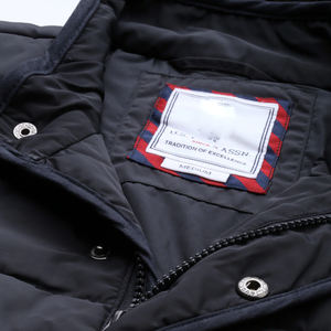 Veste d'hiver décontractée, longue et épaisse pour hommes, vêtement de sport noir avec capuche, tendance - Product Image 5