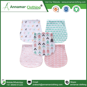 Custom Design Cotton Baby Bibs Muslin Washable Anti-Bacterial Eco-Friendly Disposable - Product Image 3
