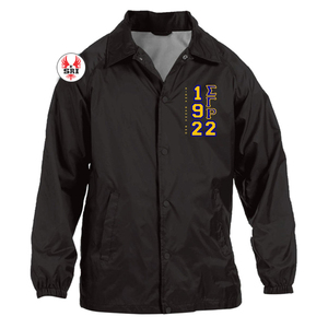 Veste de coach pour femmes avec broderie de la sororité Sigma Gamma Rho |   Veste à Ligne Croisée Personnalisée pour Femmes Brodée de la Sororité SGRho - Product Image 4
