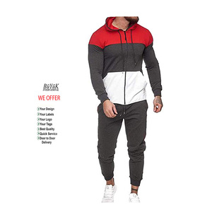 Sweat à capuche d'hiver personnalisé pour homme, 100 % coton molletonné, écologique, avec logo personnalisé et impression color block - Product Image 2