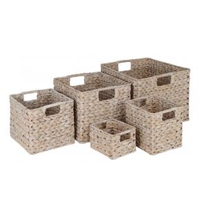 Bandeja de cesta de almacenamiento Rectangular de jacinto de agua Vintage Cesta de secado y almacenamiento de nuevo diseño - Product Image 1