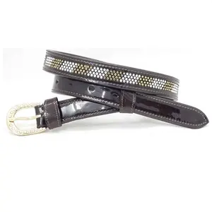 เข็มขัดหนังคริสตัลสำหรับสุภาพสตรีผู้ชายและเด็ก - Product Image 1