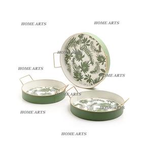 Ensemble de 3 plateaux de service de dattes de dessert de couleur différente en fer plateau de service de nourriture de forme ronde pour l'utilisation de mariage - Product Image 6