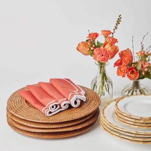 Plaques de chargeur en rotin vintage, nouveau design écologique, chargeur de plat, napperon du Vietnam, vente en gros - Product Image 5