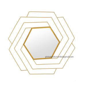 Miroir mural en métal au design d'architecture classique, pour finition de maison, miroir mural contemporain - Product Image 2