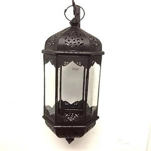 Gold Metal and <b>Glass</b> Geometric Lantern for Home Decoration Elegant <b>Candle</b> Holders & <b>Jars</b> for Christmas for Festive Décor - Product Image 3