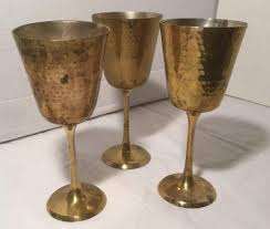 Rustic Handmade Brass <b>Wine</b> <b>Goblet</b> Engraved Chalice Vintage Metal Drinking Cup Antique Style Barware Wedding Gift Decor - Product Image 5
