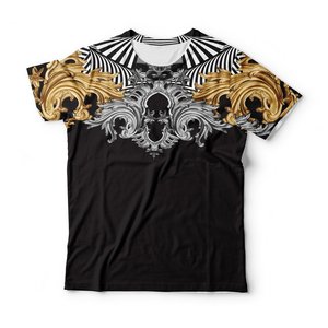 Pur coton concevez votre propre logo femmes nouveauté vêtements d'entraînement doré Floral imprimé personnalisé T-Shirt - Product Image 5