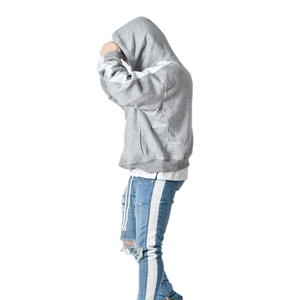 Sweats à capuche d'hiver pour hommes imprimés sur mesure, 100% coton molletonné avec poches latérales, vente en gros - Product Image 6