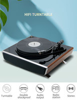 Haut-parleur de subwoofer Bluetooth de haute technologie, radio FM, platine vinyle, lecteur de disques vinyles