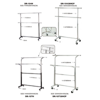 Porte-vêtements métallique sur roulettes à 4 roues pour cuisine et garage – Vente en gros