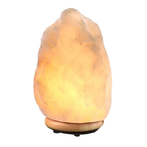 Lámpara de Sal del Himalaya Rosa con Base de Madera Tallada, Tema Personalizado, Cristal Natural, Bombilla de 15W con Interruptor Regulador de Intensidad, Venta al por Mayor IMPEX - Product Image 1