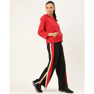 Ensemble de survêtements pour femmes en polaire avec logo personnalisé ensembles de survêtements de sport en rose avec manches complètes à vendre survêtements d'hiver en rose - Product Image 6