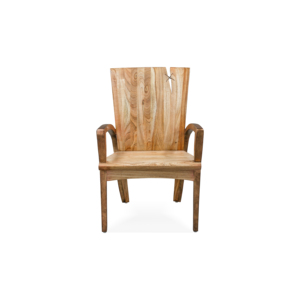 Sillón de Comedor Ndoro, Madera Maciza con Acabado Natural, Diseño Clásico, Muebles para Sala de Estar, Comedor, Hogar y Hotel - Product Image 2