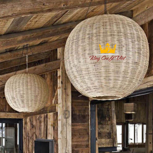 Minimaliste Moderne Décor À La Maison Rotin Lustre Abat-Jour Unique Tissé À La Main Produit Naturel Style De Design Industriel Traditionnel - Product Image 1