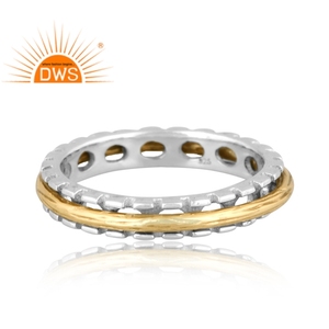 Anillo de declaración de Spinner Unisex de plata de ley hecho a mano, joyería de plata para mujer, regalo para ella - Product Image 2