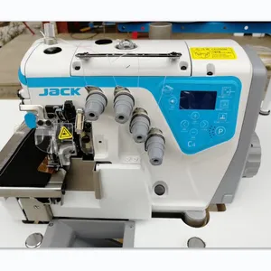 Máquina de costura overlock automática usado jack c4, alta velocidade com motor em estoque