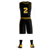 100% uniformes de baloncesto de malla para hombre, Color negro, ropa deportiva transpirable de secado rápido, conjuntos de camisetas de baloncesto