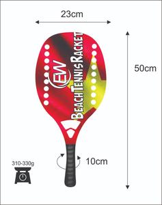 Raquetas de Tenis Playa y Pádel Personalizadas con Logotipos y Combinaciones de Colores, Fibra de Carbono y Vidrio, 310-330g, 50cm - Product Image 2
