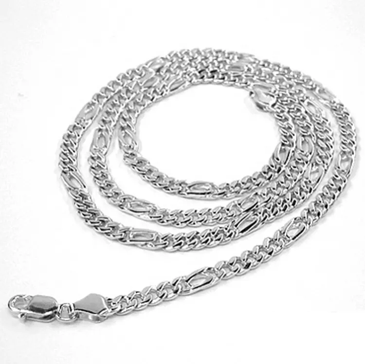 XL-36 3mm di larghezza cubana Link uomini pesante argento cordolo catene Chaine en Argent Mens argento catena 925